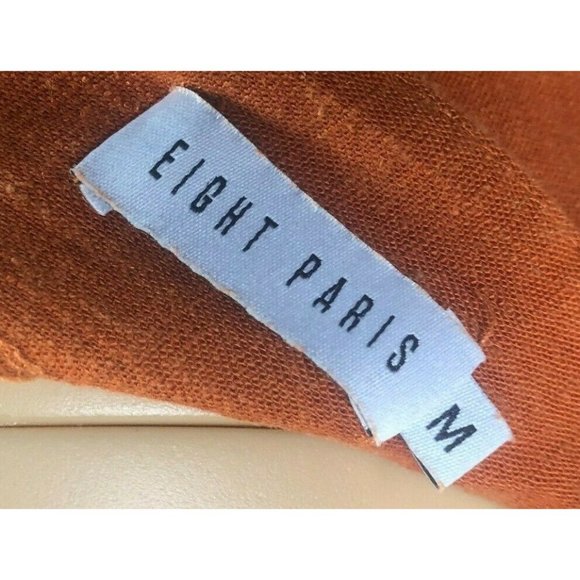 Eight Paris Women's Orange Linen Capri Pants Size M - Picture 5 of 6
